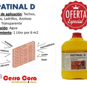 PATINAL D, impermeabilizante protector de 20LTS.