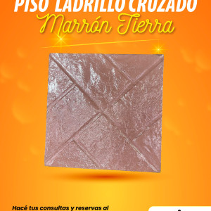Piso ladrillo cruzado