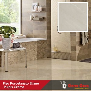 Piso Porcelanato Eliane Pulpis Crema