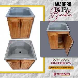 LAVADERO DE UNA BACHA DE MADERA