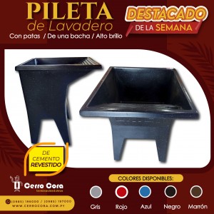 PILETA DE LAVADERO CON PATAS