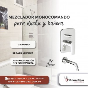 Mezclador monocomando para bañera y ducha