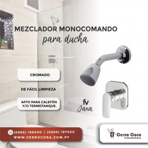 Mezclador monocomando para ducha